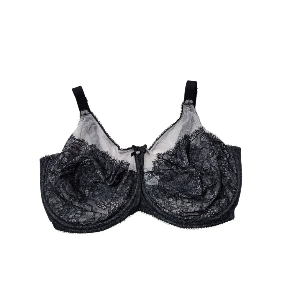 Wacoal Retro Chic Full Figure Underwire Black‎ Lace Bra 34H